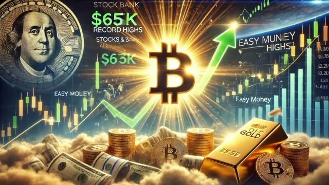 Bitcoin breaks above $65k, stocks and gold record fresh ATHs as easy money policies juice markets